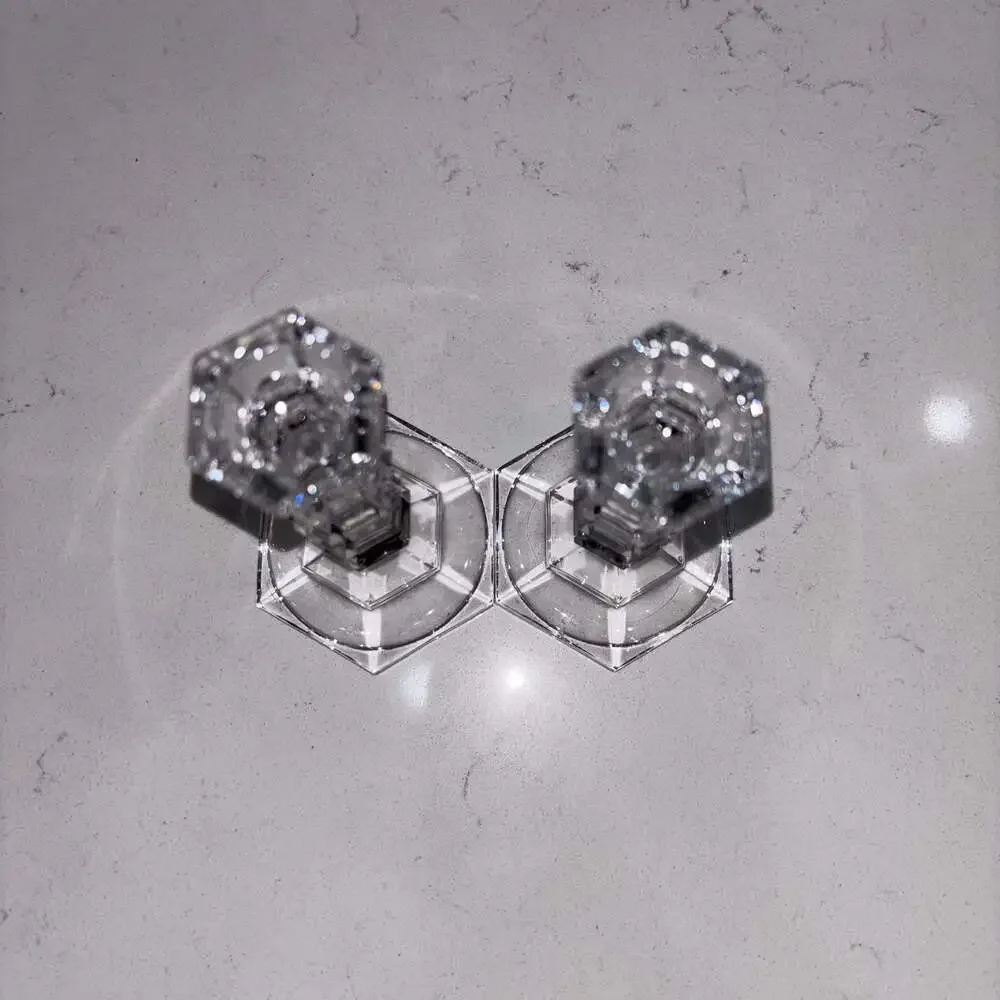 Mikasa Jewelstone Crystal Candlestick Candle Holders Set of 2